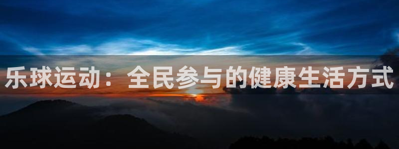 乐球运动：全民参与的健康生活方式