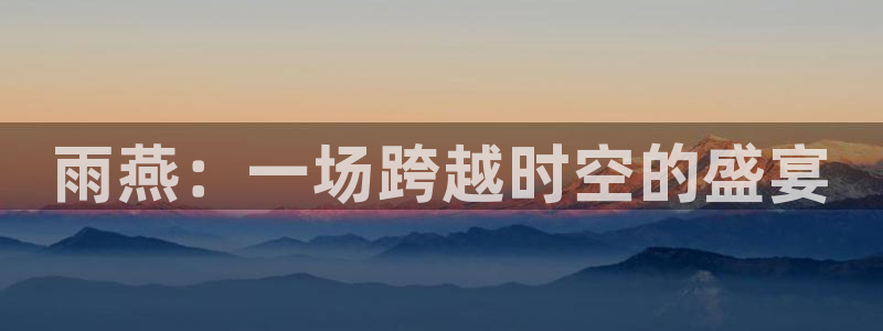 雨燕：一场跨越时空的盛宴